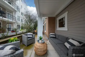 Enjoy dinner on the terrace with a full size patio table, if desired
