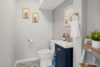 half bath in daylight basement