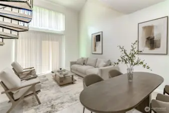 Virtually Stage Living/Dining space