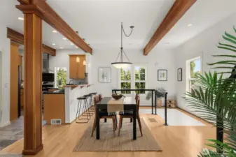 Formal dining room off of the kitchen