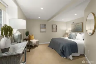 Spacious bedroom on lower lever