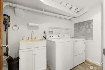 Ample laundry room on lower level