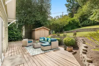 Fenced-in Private backyard