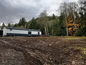 Looking towards the home from the back of the property.