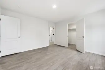 Door to the right is. your walk in closet. To the left is your ensuite.