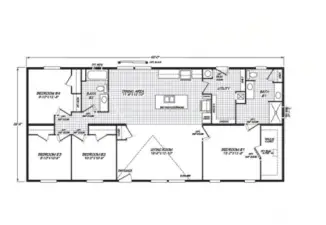 Manufactures Floor plan. In this property, the den doesn't have a closet.