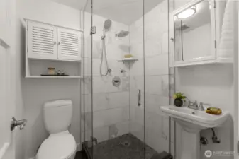 Second bathroom with heated floors