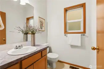 Main floor half bathroom