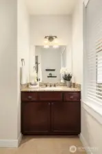 Main level guest bathroom.