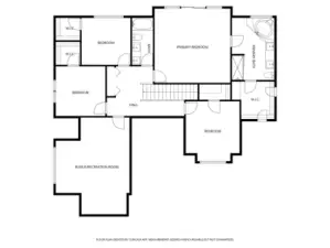 Floor plan of upstairs.