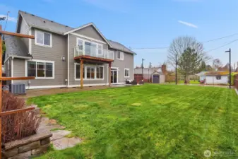Spacious backyard & patio space.
