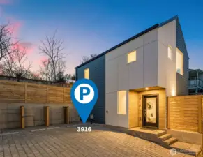 1 designated parking space - EV wired.