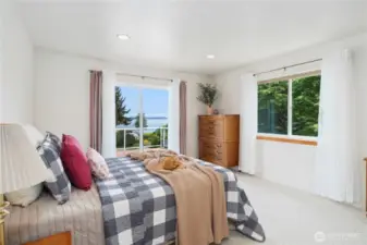 The Primary en-suite with deck access, and, of course, the views!