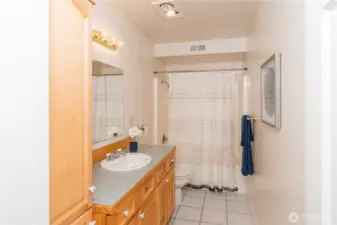 Full bath on the lower level.