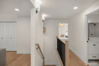 Walls removed and staircase redesigned for a full on modern high level feel and look