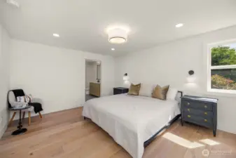 Primary suite is perfectly sized and private