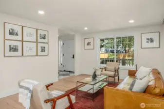 Updated recessed can lighting throughout the home