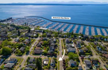 Shilshole Marina is just down the hill.  Watch the Sea Lions, launch your boat or paddle board or have a soft ice cream cone at the Little Coney.