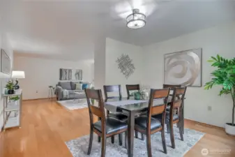 Dining and living great for entertaining.