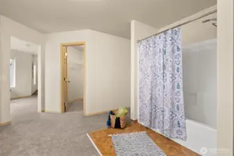 Spacious Primary Bath with 2nd walk-in closet