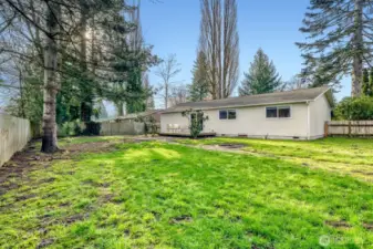 Large fully fenced yard