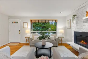 Living room with gas fireplace