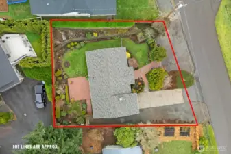 Aerial view of the property