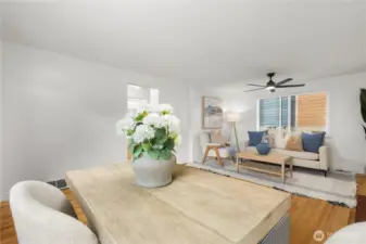 Perfectly spaced living & dining area - room to entertain