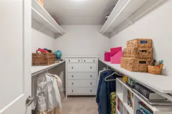 Super sized walk in closet for the oversized Bedroom.