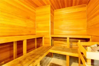 Sauna in the building