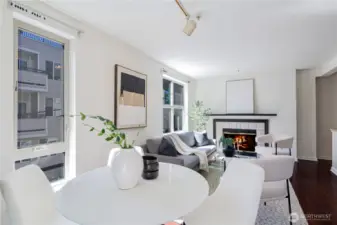 natural light filled living room