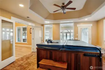 Hot tub room with views