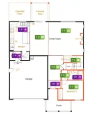 Flooring diagram Main floor
