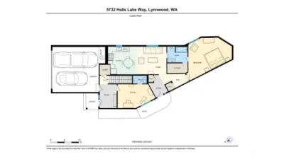 Floor plan for the lowest level of home.