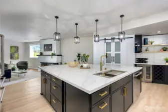 Incredibly large kitchen.