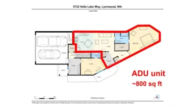 Helpful Floorplan for the ADU.