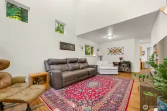 Living room with lots of natural light