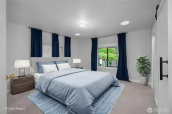Primary suite - virtually staged.