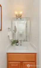 Powder room on the main floor.