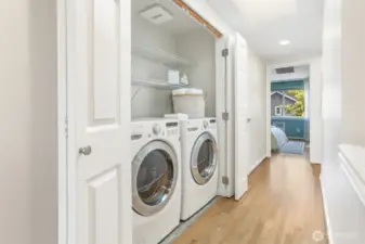 Upper level laundry.