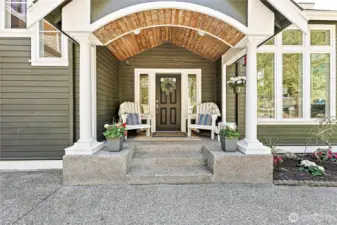 Cozy and welcoming front porch