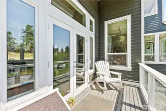 Deck off front living room