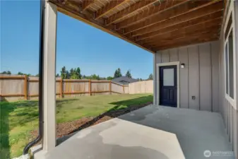 Downstairs you have a covered patio for shade and storage.