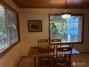 View of lake from dining area.