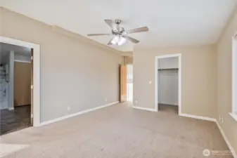 Primary Bedroom & walk-in Closet