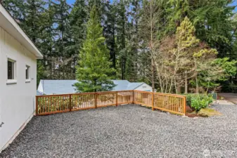 Parking area near garage