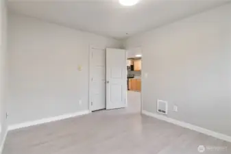 Bedroom 1 on main floor w closet