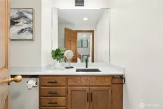 Half bath on main floor.