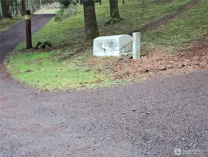 Power is along the private roadway