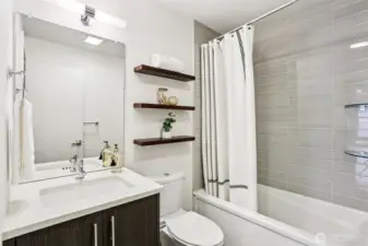 Main level full bath.